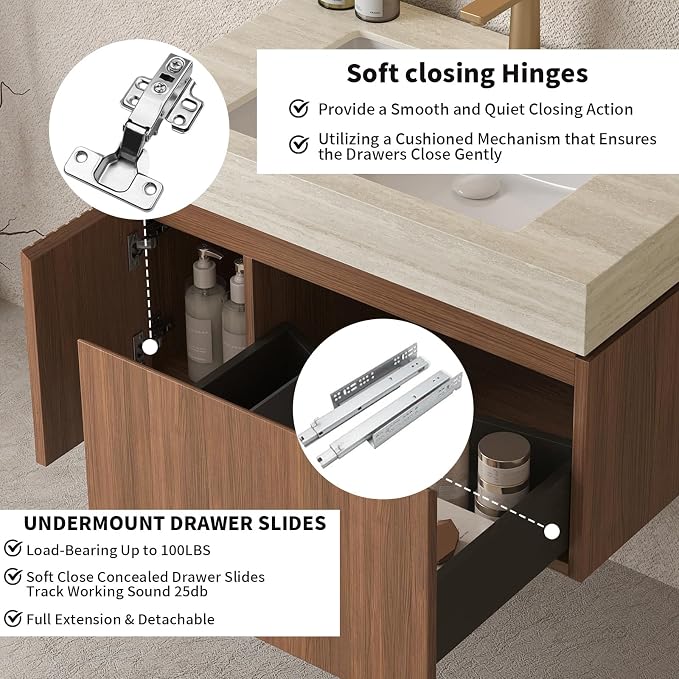 LKTART Floating 30 Inch Bathroom Vanity - Image 5