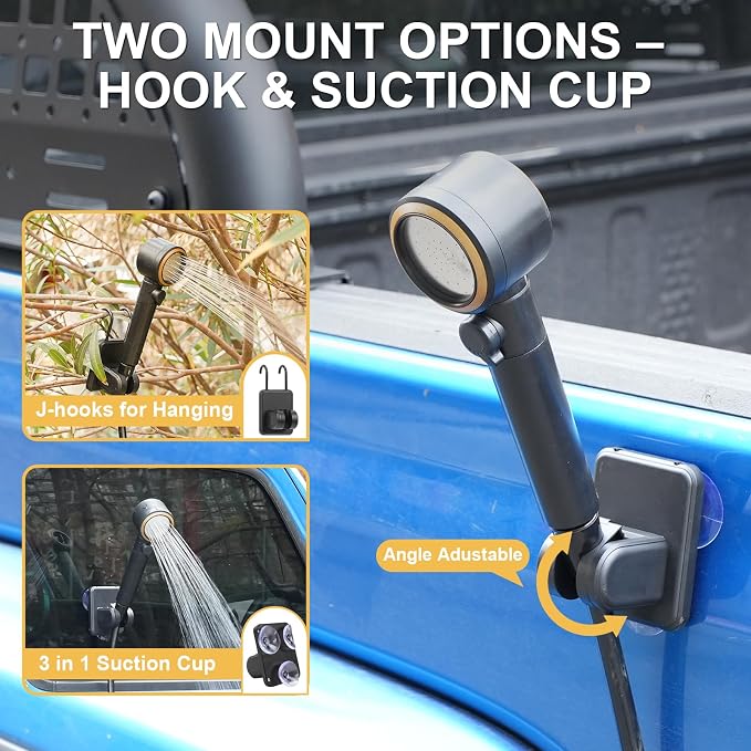 Portable Shower for Camping, Rechargeable Camping Shower Pump - Image 7