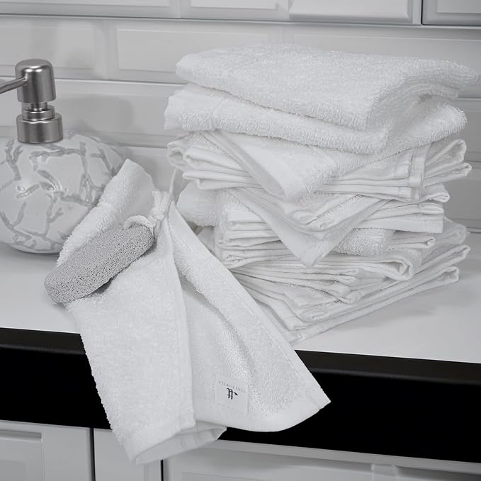 Tens Towels Pack of 60 Washcloths, 12 x 12 Inches, Lighter Weight, Quick to Dry - Image 8
