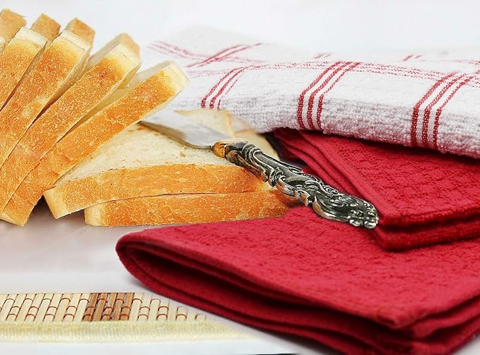 DAN RIVER Premium Dish Cloth 100% Cotton 12 X 12 Inches |Pack of 8|-Ultra Soft - Image 3