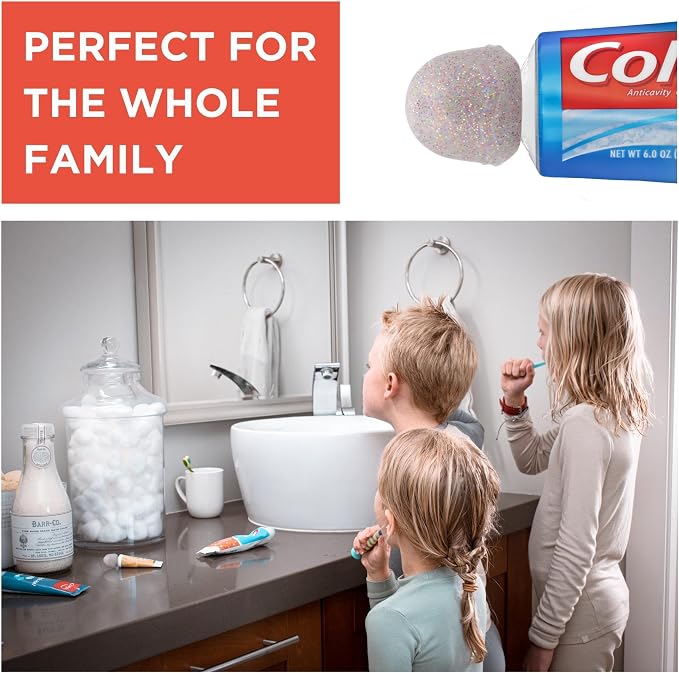 Chrome Cherry SqueezMe Self-Closing Toothpaste Caps, Silicone Lid - Image 4