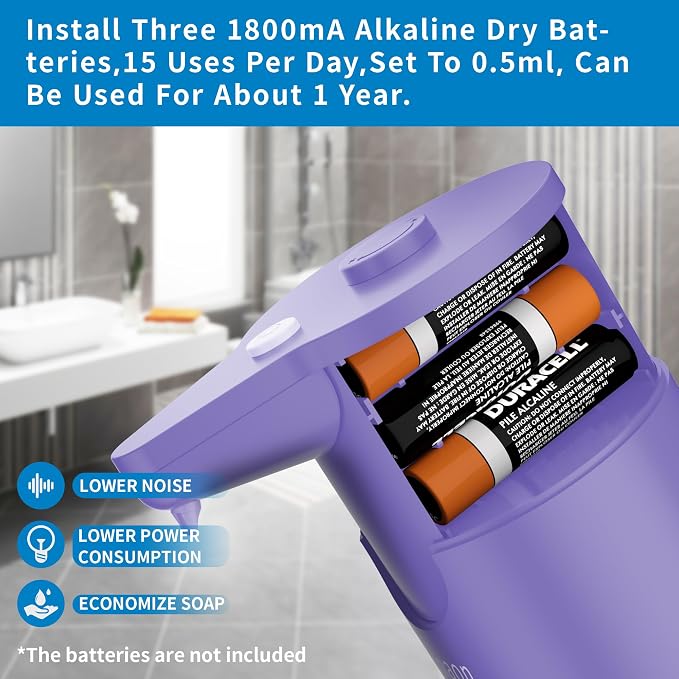 Aunmaon Automatic Touchless Soap Dispenser, Upgrade 15 Adjustable Volume - Image 3