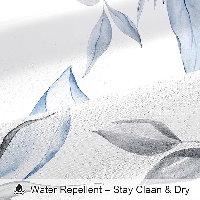 Small Stall Boho Watercolor Floral Shower Curtain 36 x 72, Artistic Narrow Half - Image 5