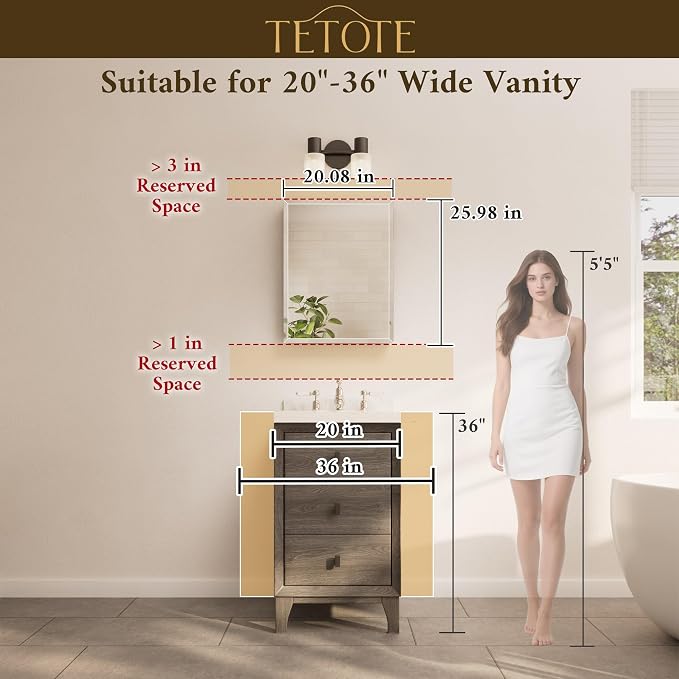 TETOTE 20 x 26 Bathroom Mirror - Image 9