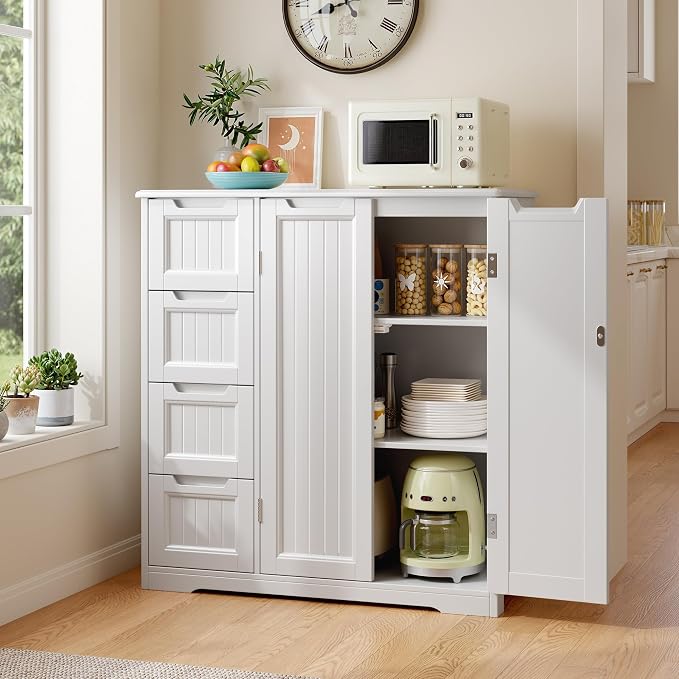 Gizoon Storage Cabinet, Bathroom Floor Cabinet, Kitchen Pantry, Side Storage - Image 8