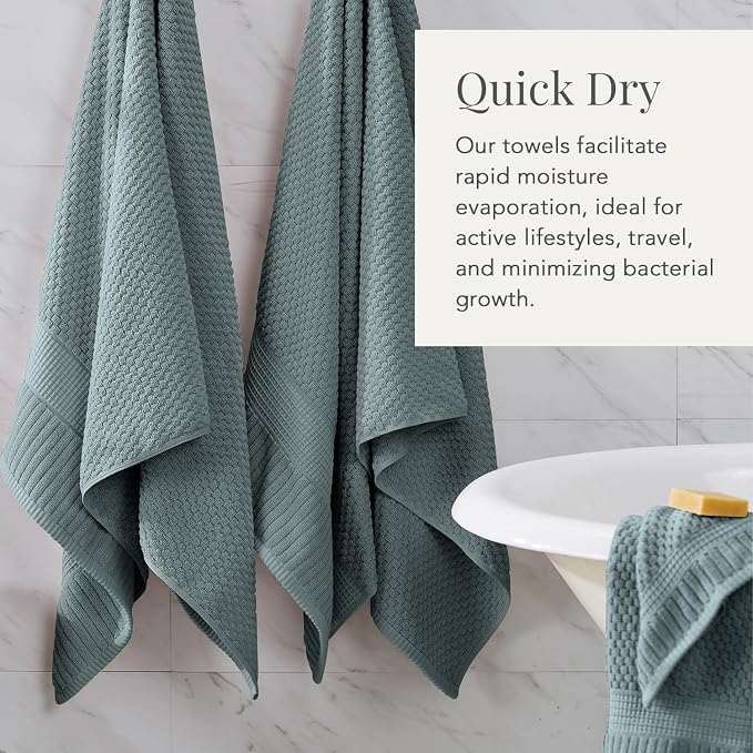 NY Loft 100% Cotton 2 Pack Bath Sheet Towel Set | Extra Large Oversize Bath - Image 2