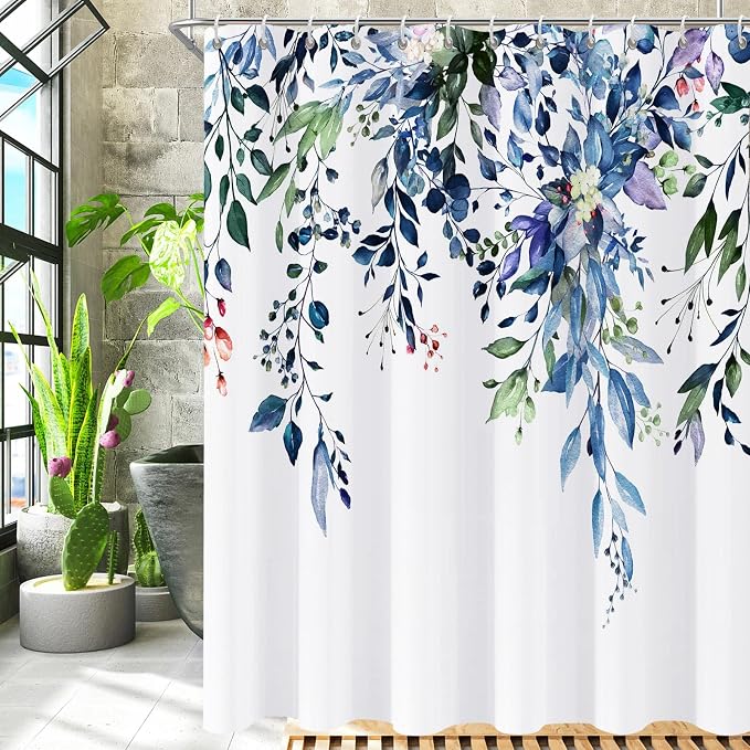 Shower Curtain Blue Green Eucalyptus Shower Curtains - Image 7