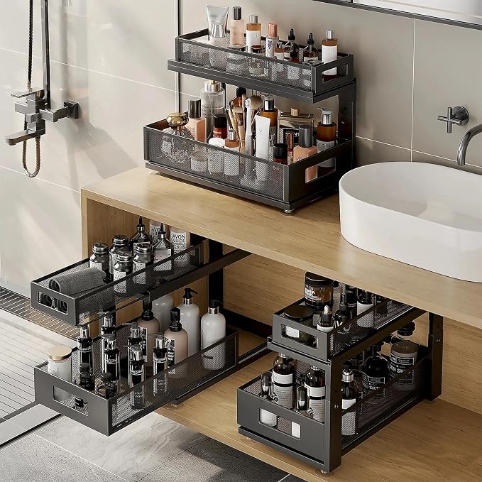 2 Pack 18.5IN-Depth Under Sink Organizer - Image 7