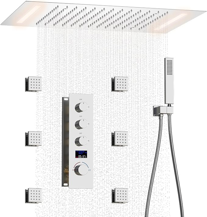 Shower System Polished Chrome Shower Faucet Set by KATAIS