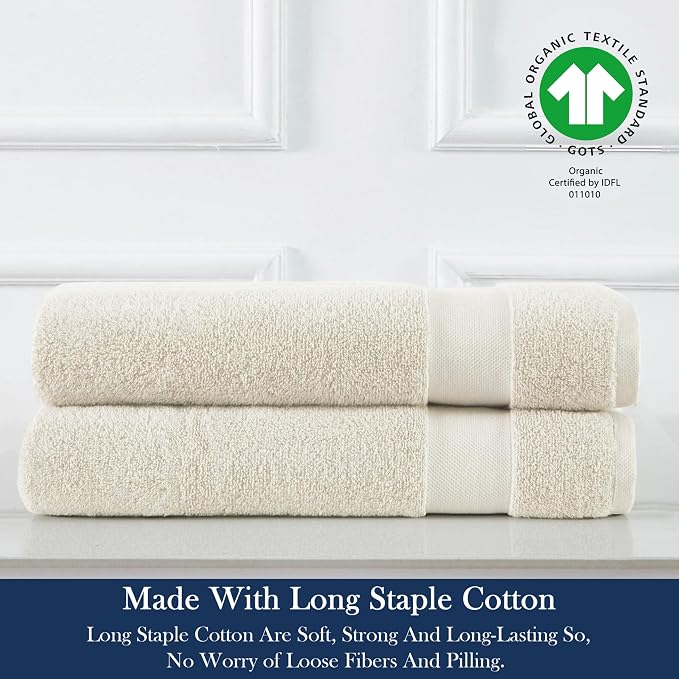 Delara Organic Cotton Luxuriously Plush Hand Towel Pack of 2 | GOTS & OEKO-TEX - Image 3