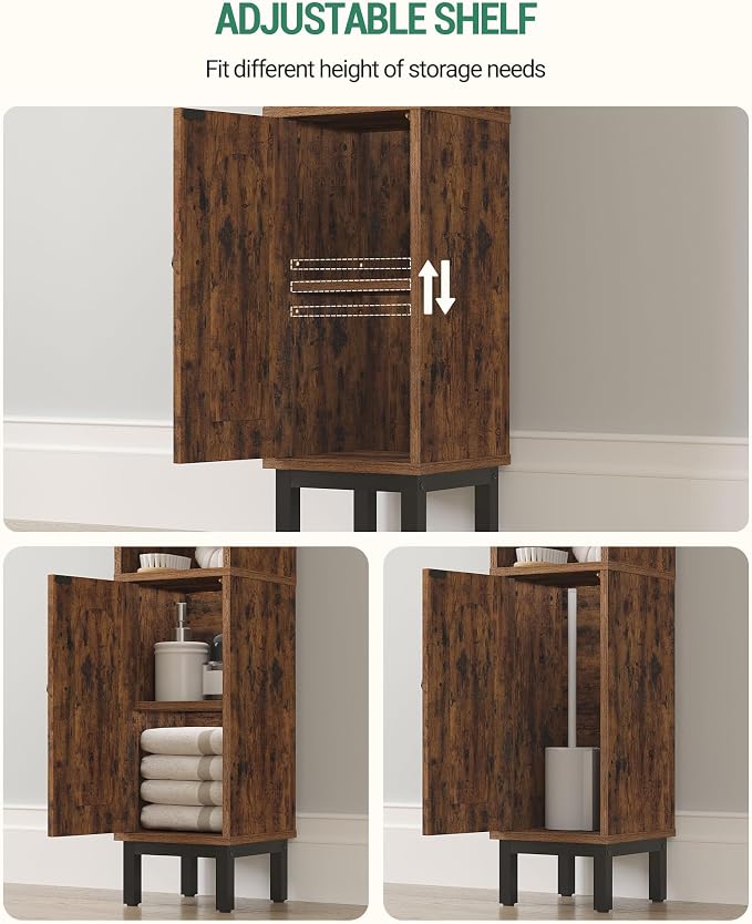Bathroom Storage Cabinet, Small Corner Floor Cabinet - Image 5