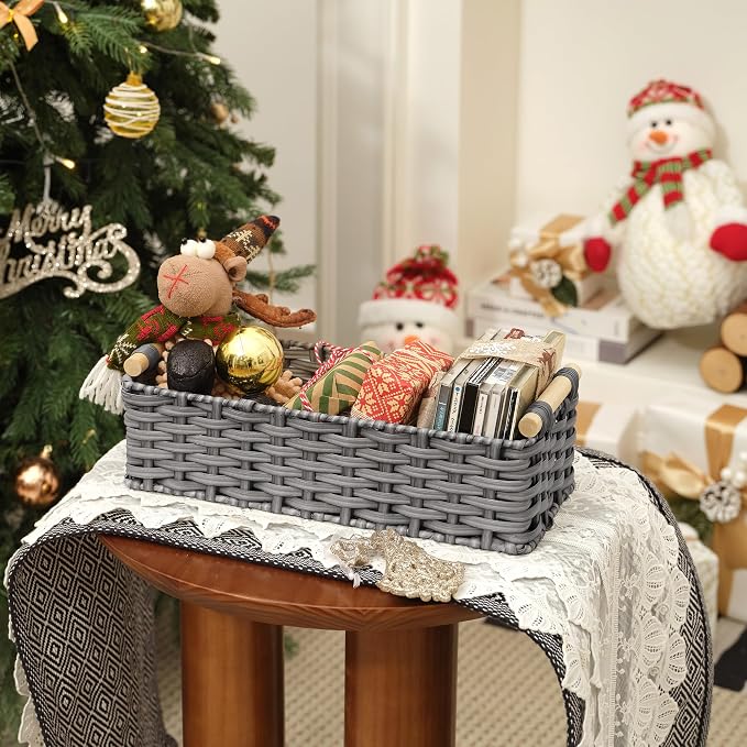 GRANNY SAYS Wicker Baskets for Storage, Wicker Baskets for Shelves, Waterproof - Image 9