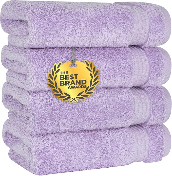 Cotton Paradise Hand Towels for Bathroom, 100% Cotton Turkish 4 Piece Hand by UNITEDHOMETEXTILE