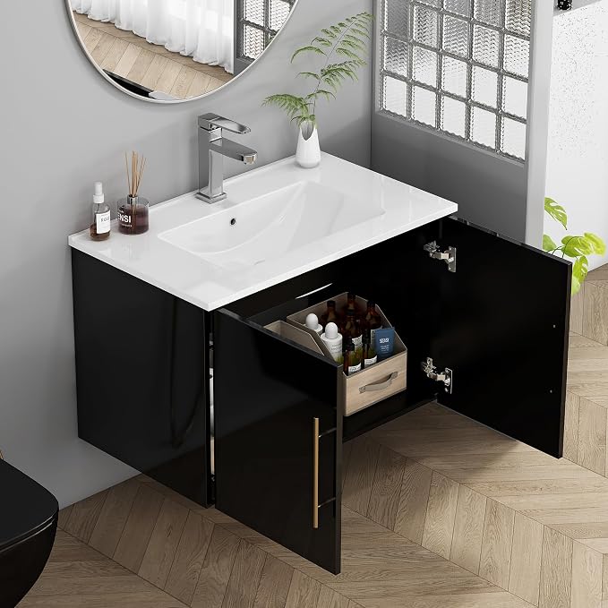 30" Wall Mounted Bathroom Vanity - Image 5