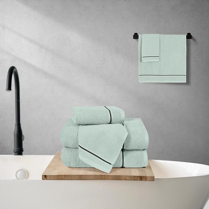 MyOwn Ultra Soft 6 Pack Cotton Towel Set, Contains 2 Bath Towels 28x55 inch - Image 4