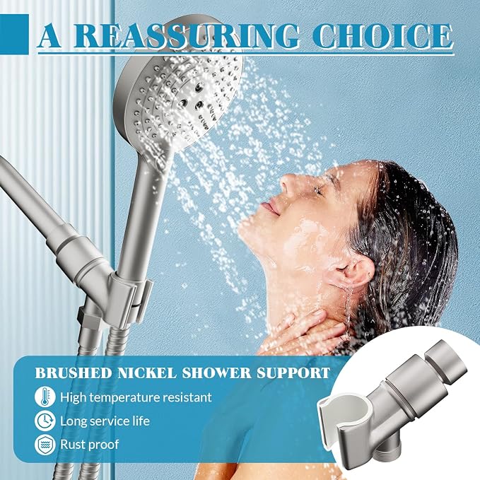 Shower Head Holder for Handheld Shower Head Adjustable Shower Arm Holder - Image 7