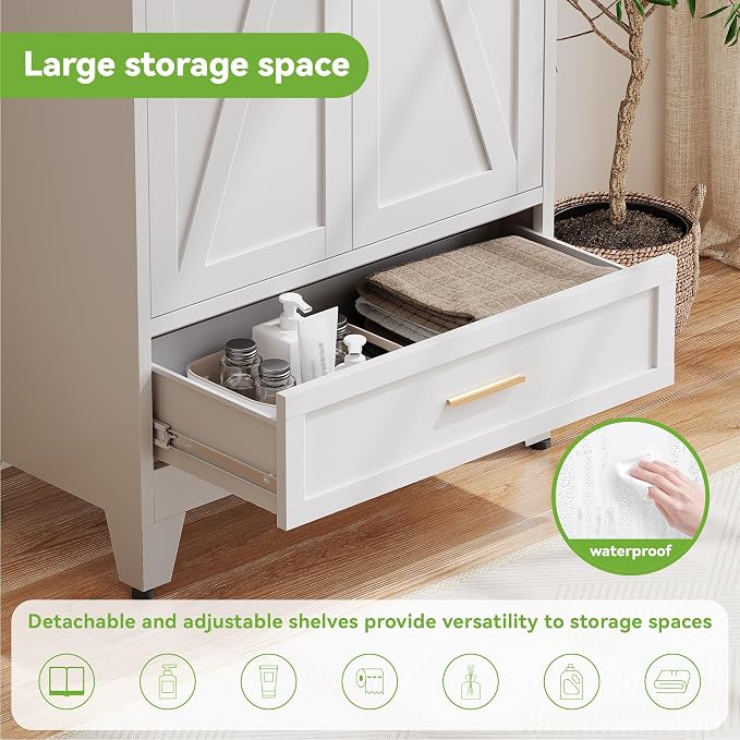 71"Tall Metal Storage Cabinet - Image 4