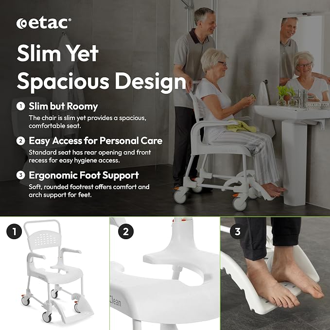 Etac Clean Shower Commode Chair - Image 5