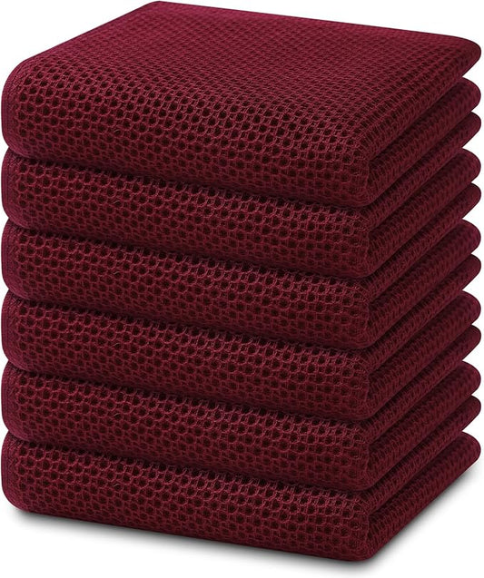 Homaxy 100% Cotton Waffle Weave Kitchen Dish Towels, Ultra Soft Absorbent Quick by Homaxy