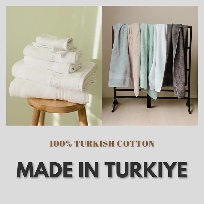 100% Turkish Cotton Towel Set of 6 - Image 5