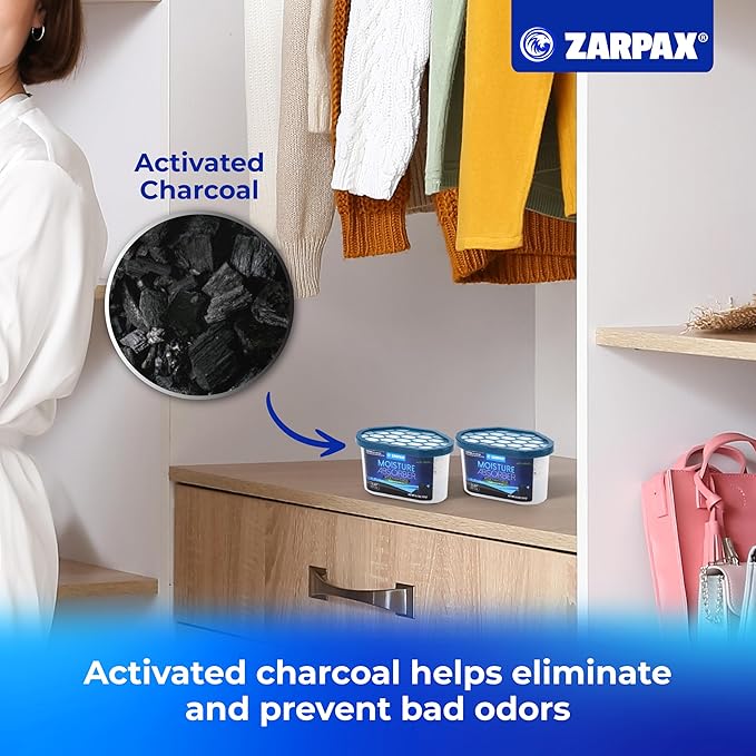 Moisture Absorber Activated Charcoal 6.5 oz/185g | Removes Moisture, Humidity & - Image 5