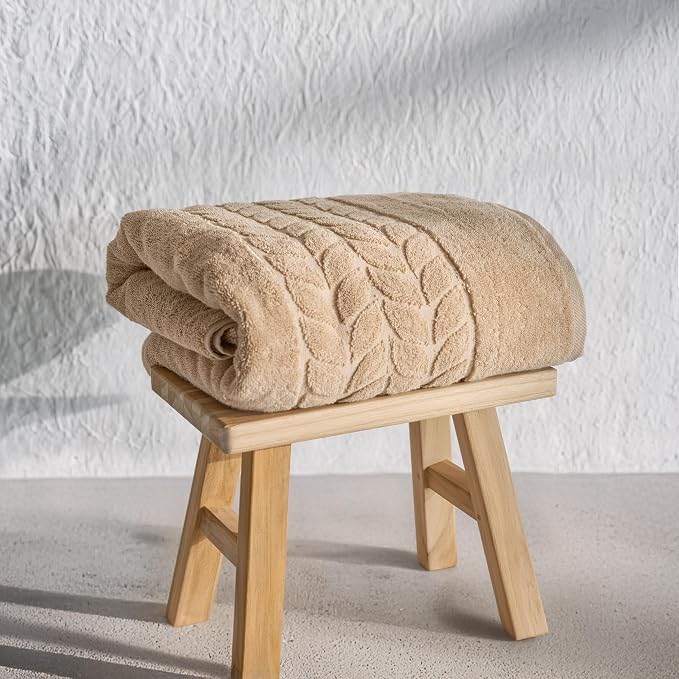 BAGNO MILANO Organic Turkish Cotton Bath Towels, Luxury Jacquard Collection - Image 9