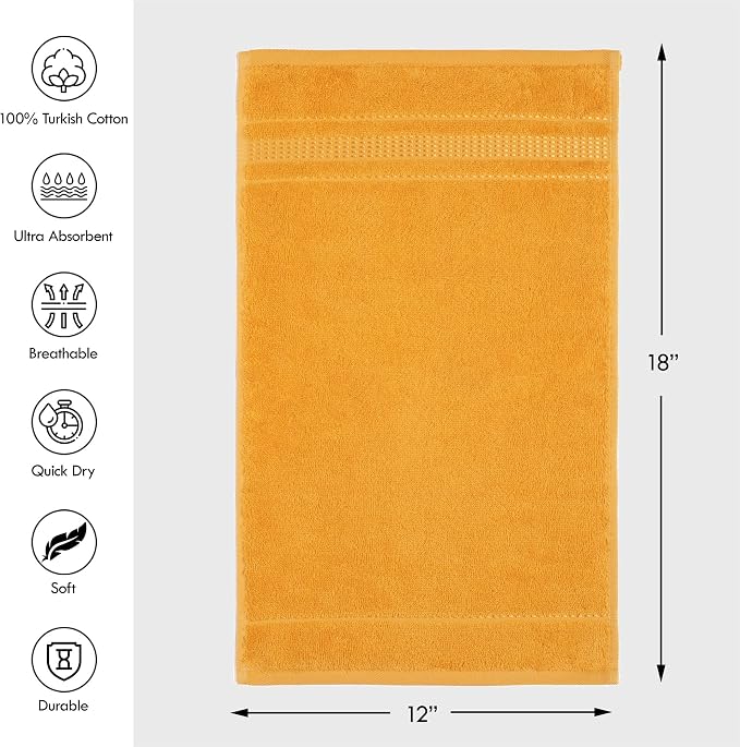 Melissa Linen, Fingertip Towels 4 Pack, 100% Turkish Cotton, Small Hand Towels - Image 2