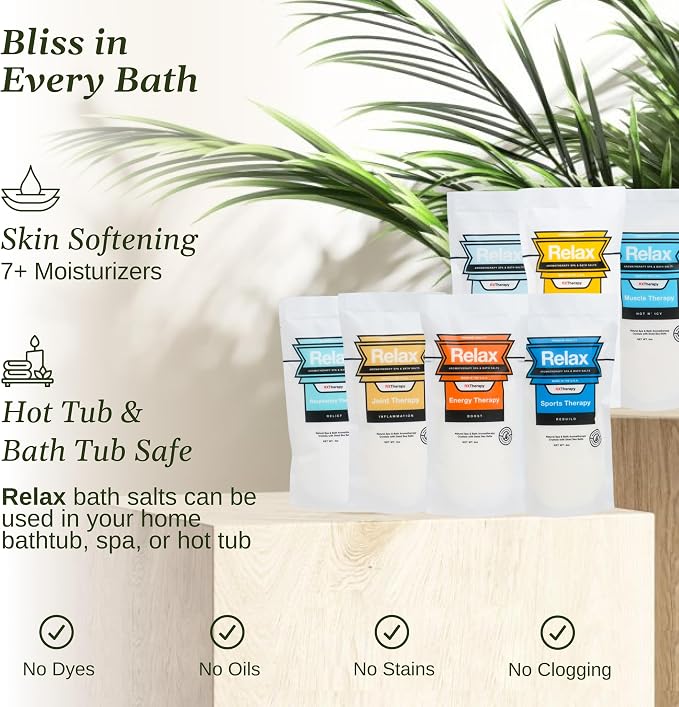 Relax Spa & Bath, Epsom & Dead Sea Salts, Aromatherapy Bath Salts - Image 3