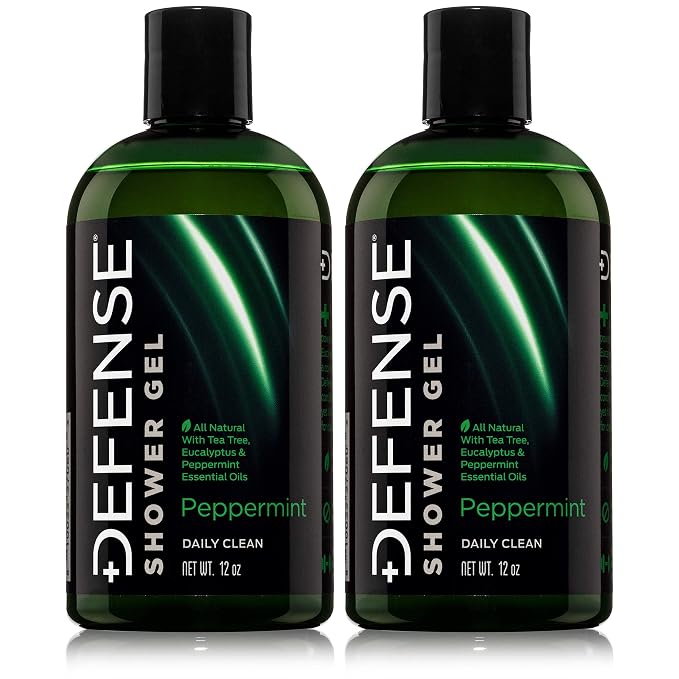 Defense Soap Peppermint Tea Tree Body Wash | All Natural Organic Shower Soap by DefenseSoap