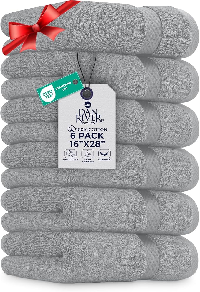 DAN RIVER 6-Pack Premium Hand Towels by DanRiver