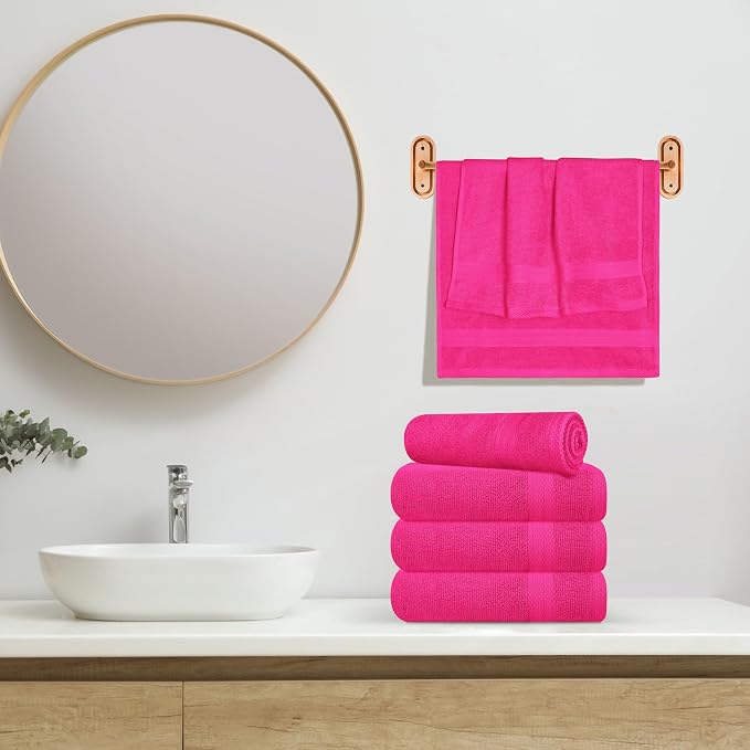 GLAMBURG Ultra Soft 6-Piece Hand Towel Set 16x28-100% Ringspun Cotton - Image 4