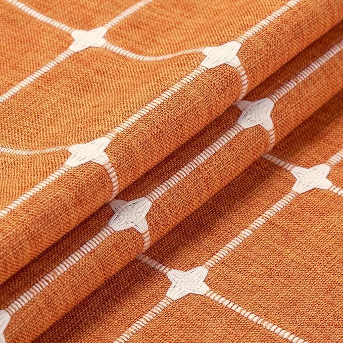 MitoVilla Orange Boho Shower Curtains - Image 4