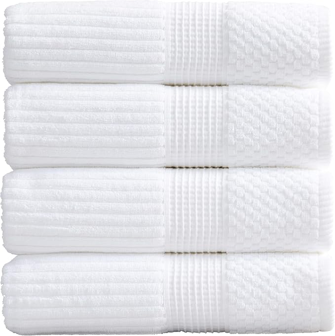 Springtree Home 100% Cotton Bath Towel Set of 4 | Super Soft & Absorbent by SpringtreeHome