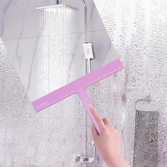 RICHMIRTH Silicone Rubber Blade Shower Squeegee 9" in Width Window & Car - Image 5