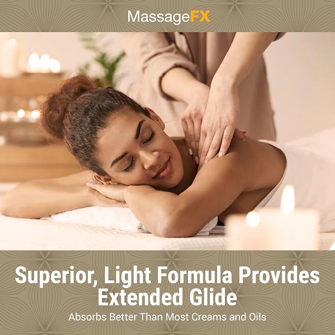 Massage FX Unscented Massage Lotion, 8 oz Pump Bottle - Image 2