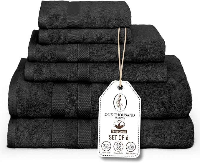 Premium Staple Cotton Bathroom Towel Set by ONETHOUSANDREASONS