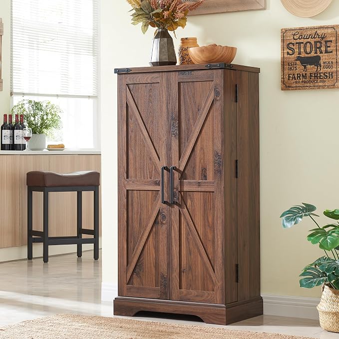ACCOHOHO 47" Kitchen Pantry, Farmhouse Storage Cabinet by ACCOHOHO