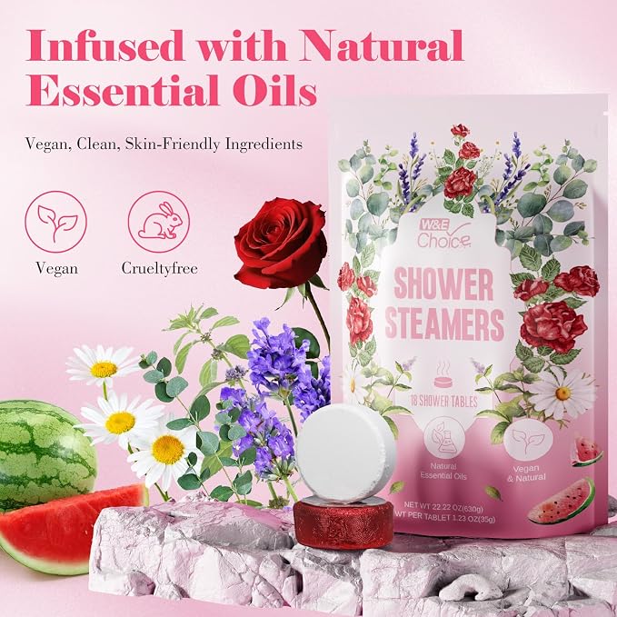 W&E Choice Shower Steamers Aromatherapy 18 Pcs- Shower Bombs - Image 3