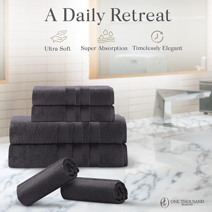 Premium Staple Cotton Bathroom Towel Set - Image 5