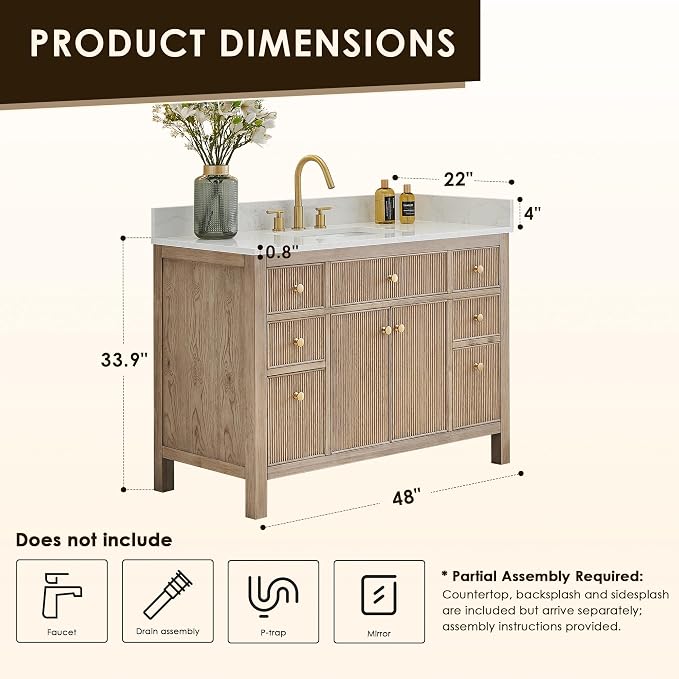 ALTAIR 48 Inch Bathroom Vanity - Image 2