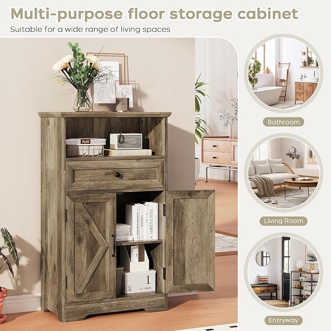 Floor Cabinet, Farmhouse Storage Cabinet - Image 6