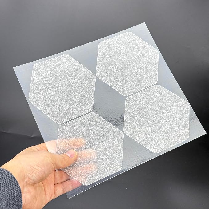 S&X 24 Pcs Anti Slip Shower Stickers, Oversized Non Slip Bathtub Stickers - Image 8