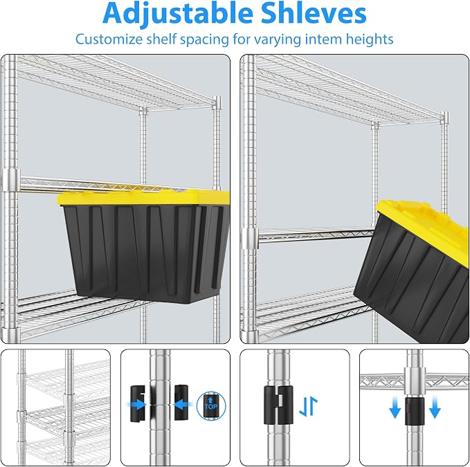 Homdox Heavy Duty Metal Shelves - Image 6