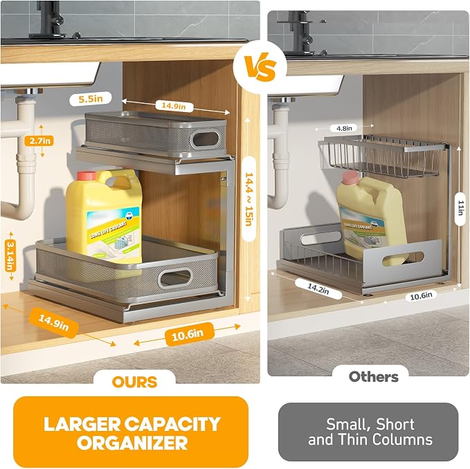 1-Pack Under Sink Storage Organizer - Image 2