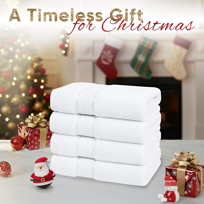 American Soft Linen Salem Washcloth Sets, 4 Piece Luxury 600 GSM 100% Cotton - Image 2