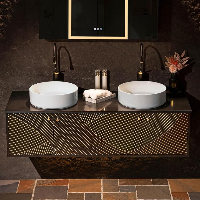 Woodbridge 60"X22" Wall Mounted Vanity - Image 2