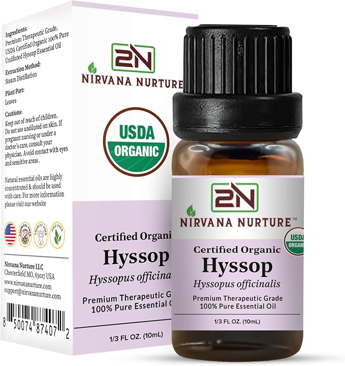 Hyssop Essential Oil USDA Certified Organic, 100% Pure Natural Premium Grade - Image 6
