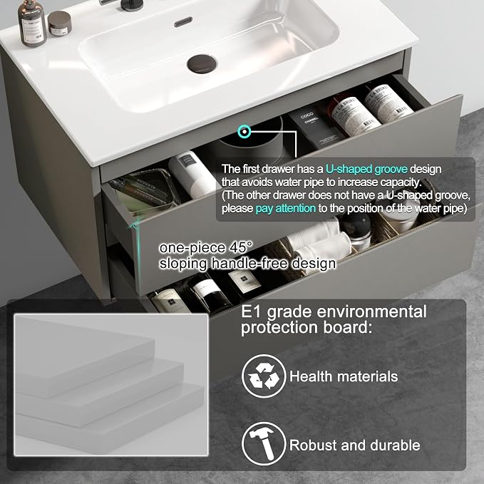 Wall Mounted Floating Bathroom Vanity - Image 3