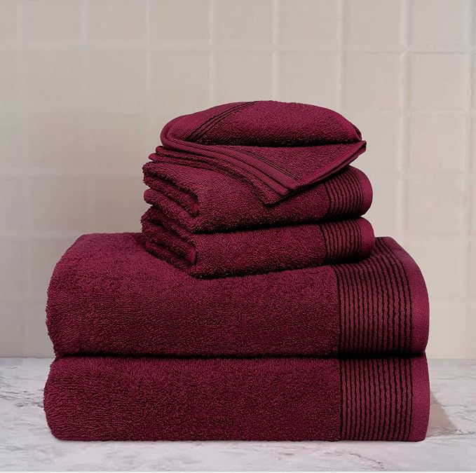 Belizzi Home 100% Cotton Ultra Soft 6 Pack Towel Set, Contains 2 Bath Towels - Image 2