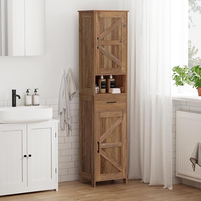 Homhedy 67" H Tall Bathroom Storage Cabinet - Image 2